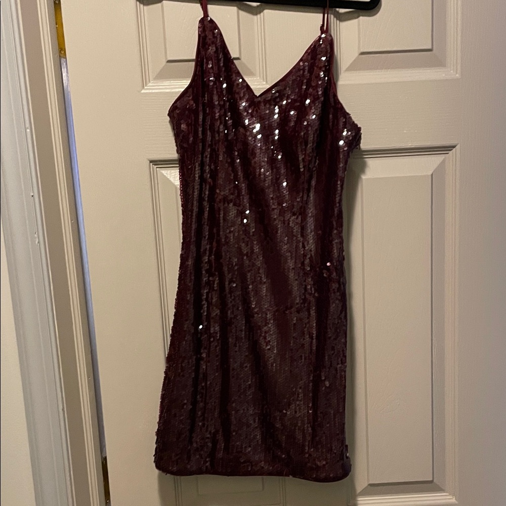Forever 21 Burgundy Sequin Dress
